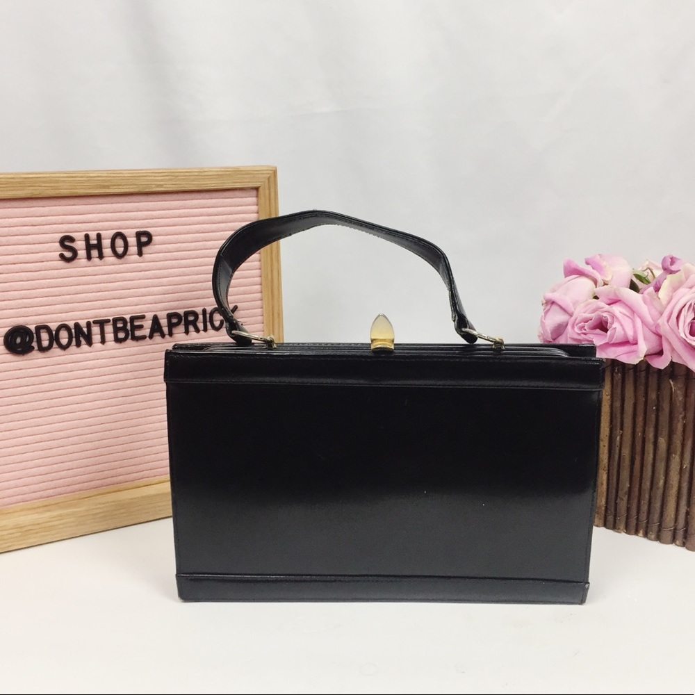 Vintage Black Leather Purse